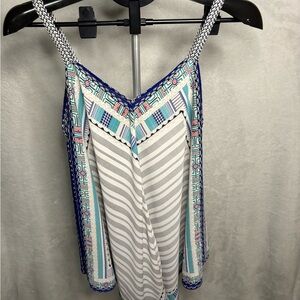 Maurices Blue and White Patterned Camisole
